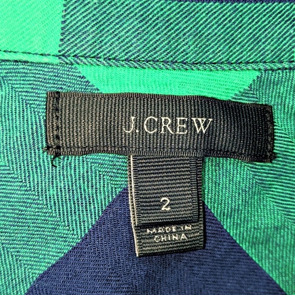 J. Crew Boy Shirt Emerald Buffalo Check - Picture 5 of 8